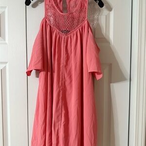 Sequin Hearts Pink Cold Shoulder Sundress